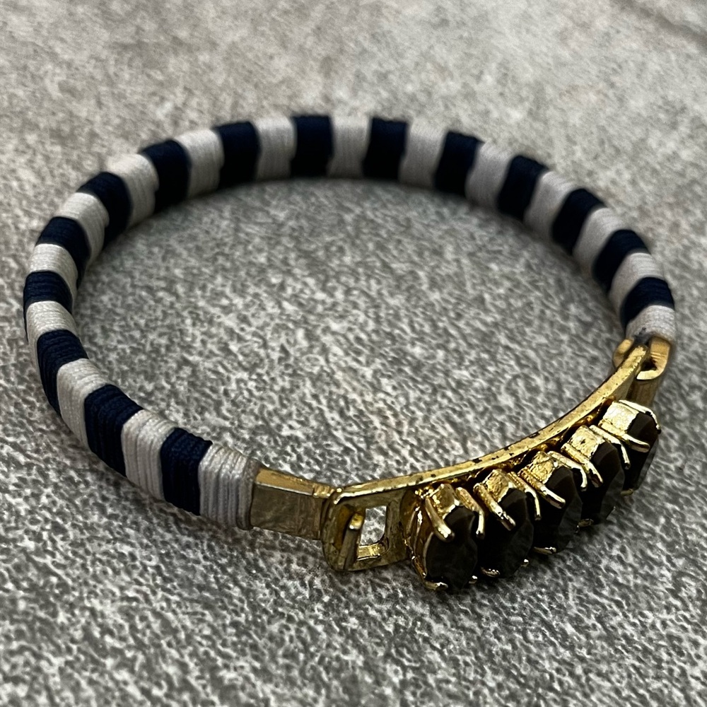 Navy and White J. Crew Bangle
